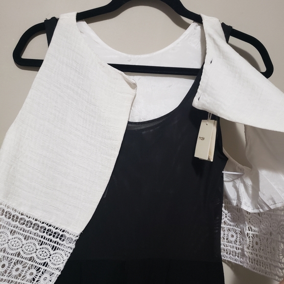 SOLD NWT Maje Color Block Romper - Picture 5 of 10